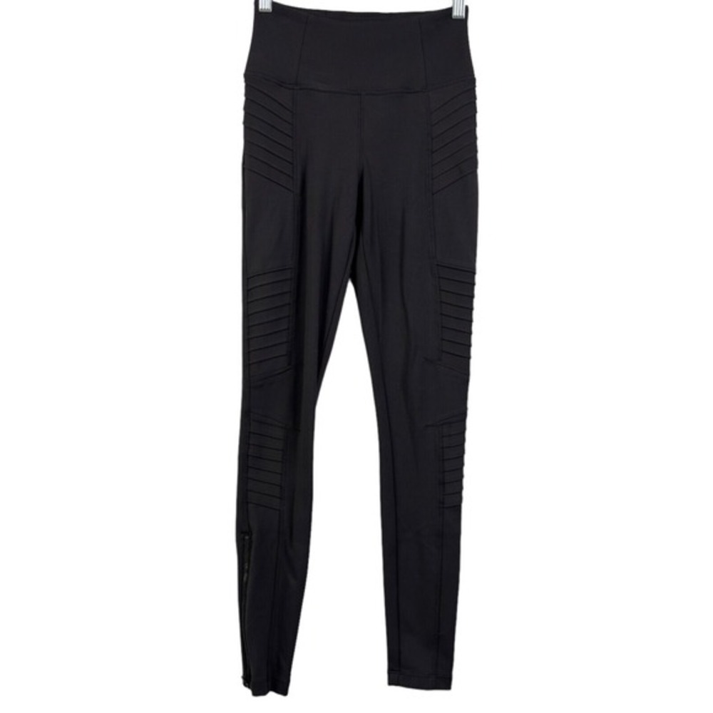 Athleta Delancey Moto Tight Black Women Sz XXS Street City Legging Wicking Sculp